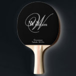 Pala De Ping Pong Regalo Groomsman Monograma moderno Nombre de guión<br><div class="desc">Regalos de fiesta de boda Groomsmen Groomsman Regalo Monograma moderno Guay Script Name Ping Pong Paddle, que coincide con la Tabla de Beer Pong de esta tienda. Haga clic en personalizar esta plantilla para que se personalizar con el código inicial del monograma, el nombre y la fecha del boda de...</div>