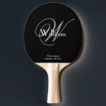 Pala De Ping Pong Regalo Groomsman Monograma moderno Nombre de guión<br><div class="desc">Regalos de fiesta de boda Groomsmen Groomsman Regalo Monograma moderno Guay Script Name Ping Pong Paddle, que coincide con la Tabla de Beer Pong de esta tienda. Haga clic en personalizar esta plantilla para que se personalizar con el código inicial del monograma, el nombre y la fecha del boda de...</div>