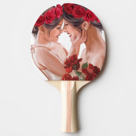 Pala De Ping Pong Regalo Personalizado Floral Conmovedor