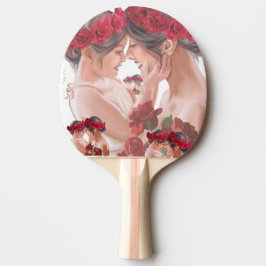 Pala De Ping Pong Regalo Personalizado Floral Conmovedor