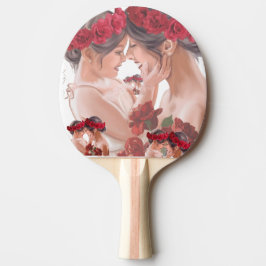 Pala De Ping Pong Regalo Personalizado Floral Conmovedor