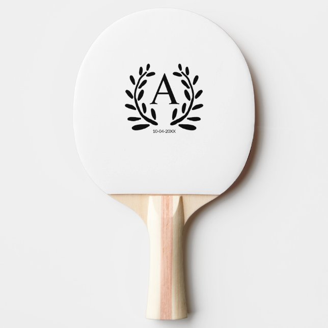 PALA DE PING PONG REGALOS CON LETRA INICIAL NOVIO AÑO FECHA NOMBRE (Anverso)