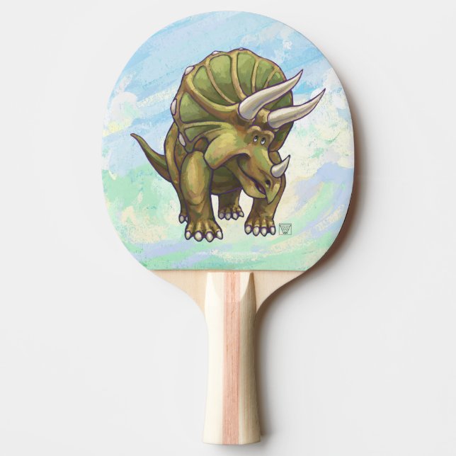 Pala De Ping Pong Regalos y accesorios de Triceratops (Anverso)