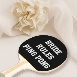 Pala De Ping Pong Reglas de la novia Boda de ducha de novia Ping Pon