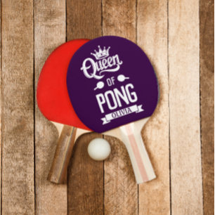 Pala De Ping Pong Reina De Pong Nombre Personalizado Moderno Morad