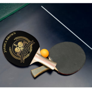 Pala De Ping Pong Reina Del Ping Pong Nombre Personalizado Color D