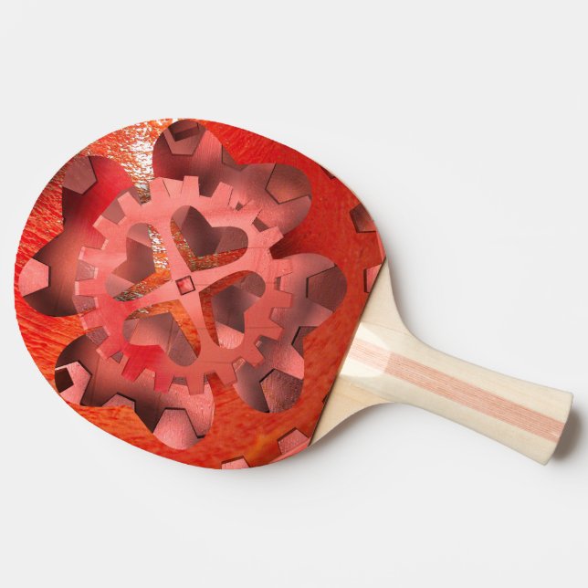 Pala De Ping Pong reloj rojo (Lateral)