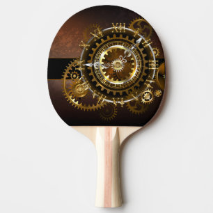 Pala De Ping Pong Reloj steampunk con engranajes antiguos