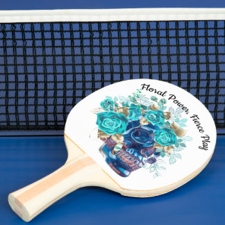 Pala De Ping Pong Remo de Ping Pong Requiem Flor Azul – Asa Artístic