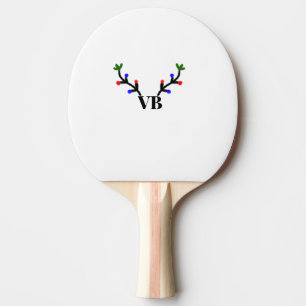 Pala De Ping Pong Reno feliz Navidad añadir texto nombre título