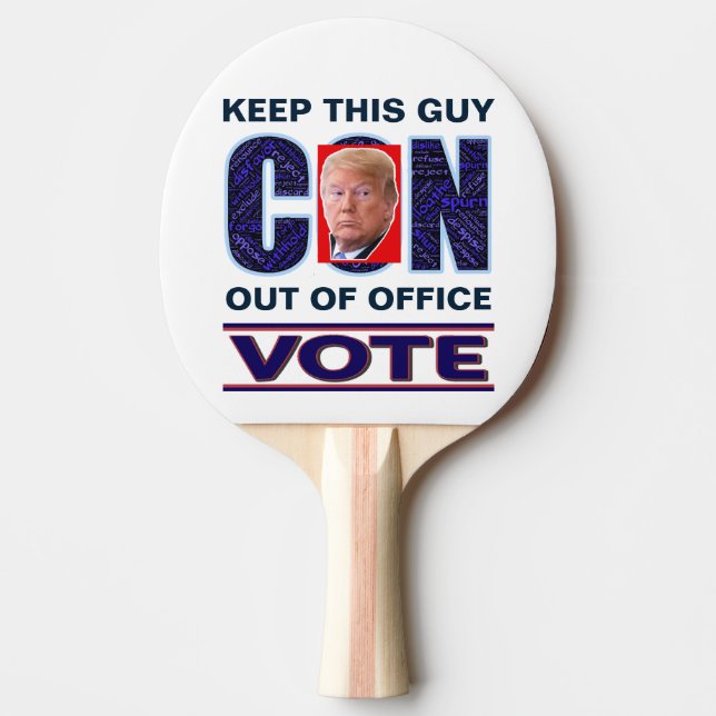 Pala De Ping Pong Resistimiento azul de voto 2024 Presidente (Anverso)