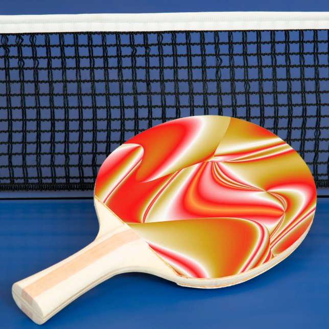 Pala De Ping Pong Resumen de amor y oro en 3D Rainbowart (in situ)