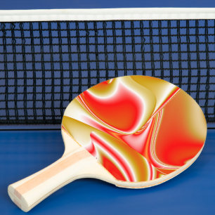 Pala De Ping Pong Resumen de amor y oro en 3D Rainbowart