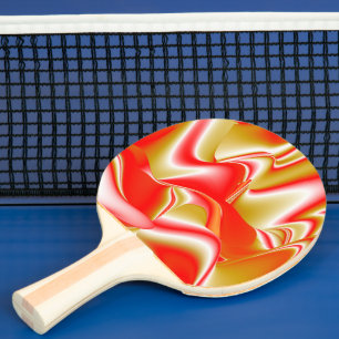 Pala De Ping Pong Resumen de amor y oro en 3D Rainbowart