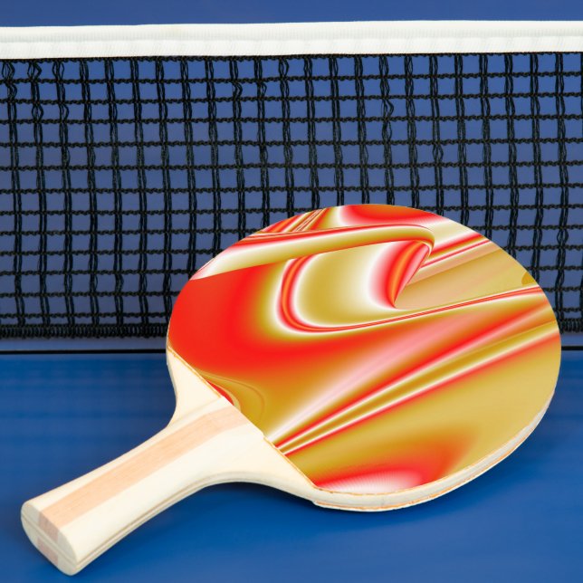 Pala De Ping Pong Resumen de amor y oro en 3D Rainbowart (in situ)