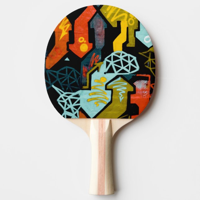 Pala De Ping Pong Resumen de arte de las Flechas Ping Pong Paddles (Anverso)