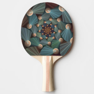 Pala De Ping Pong Resumen de arte fractal con pizarra marrón profund