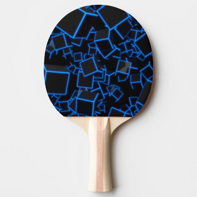 Pala De Ping Pong Resumen de cubos azules (Anverso)