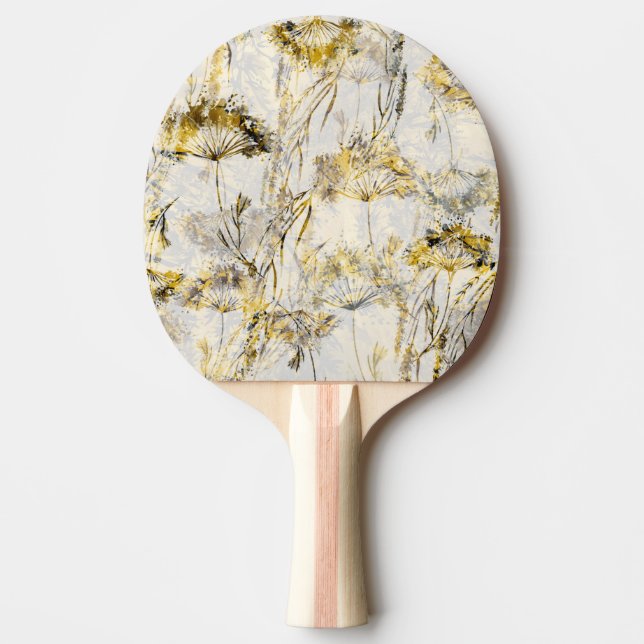Pala De Ping Pong Resumen de fondo acuático: diente de león, enebro (Anverso)