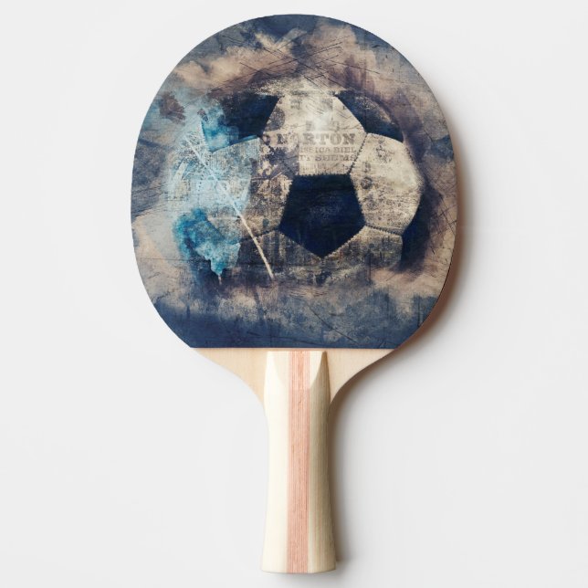 Pala De Ping Pong Resumen de fútbol de Grunge (Anverso)