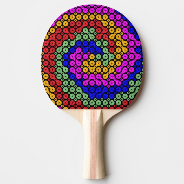Pala De Ping Pong Resumen de Hues entrelazados (Anverso)