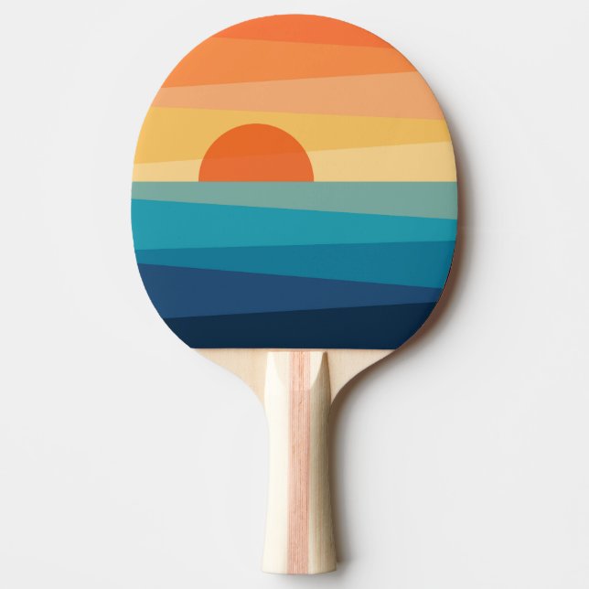 Pala De Ping Pong Resumen de la salida solar geométrica (Anverso)