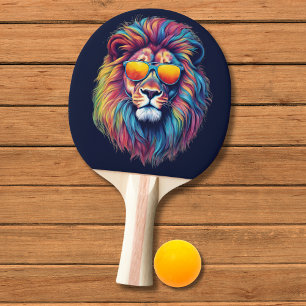 Pala De Ping Pong Resumen de León con gafas de sol