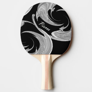Pala De Ping Pong Resumen de Plata Pisces Zodiac