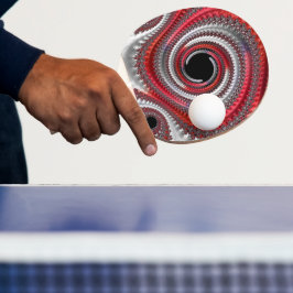 Pala De Ping Pong Resumen Fractal de gradiente negro rojo