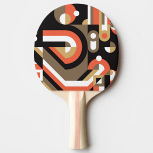 Pala De Ping Pong Resumen Geométrico: Diseño de Arte Futurista.