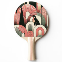 Resumen geométrico rosado de coral pingüino Art De