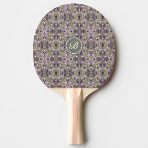 Pala De Ping Pong Resumen gris y amarillo
