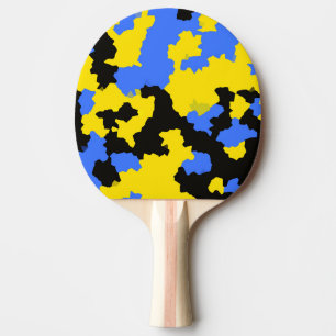 Pala De Ping Pong Resumen moderno Diseño del patrón amarillo azul ne