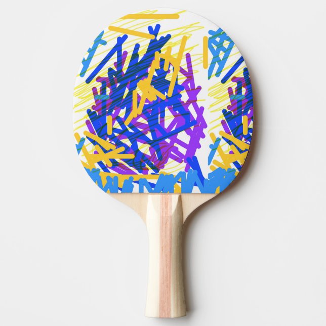 Pala De Ping Pong Resumen moderno Esplash de pintura festiva (Anverso)