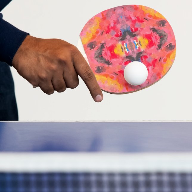 Pala De Ping Pong Resumen rosa Kaleidoscopio (in situ)