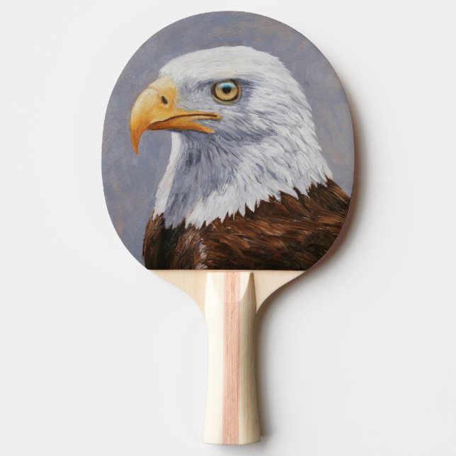 Pala De Ping Pong Retrato de águila calva (Anverso)
