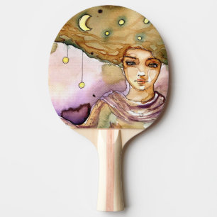 Pala De Ping Pong Retrato y mujer abstractos del bonito