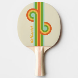 Pala De Ping Pong Retro ABC Street Stripe Loop con nombre