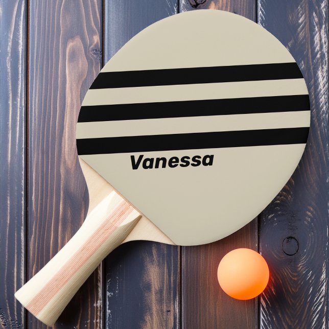 Pala De Ping Pong Retro Alabastro Tres Rayas con Nombre (Subido por el creador)