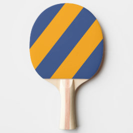 Pala De Ping Pong Retro Aplastante Azul Atardecer Negrita Rayas