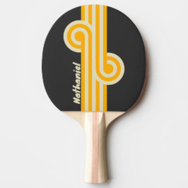 Pala De Ping Pong Retro Black Sun Loop con Nombre