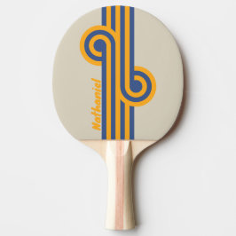 Pala De Ping Pong Retro Blue Crush Atardecer Bucle con Nombre