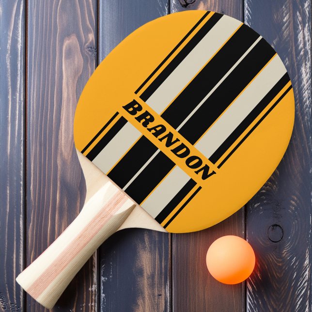 Pala De Ping Pong Retro Bumblebee Bandas de tablero con nombre (Subido por el creador)
