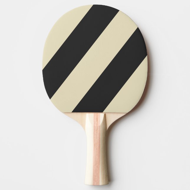 Pala De Ping Pong Retro Carbón Tres Franjas Negras (Anverso)