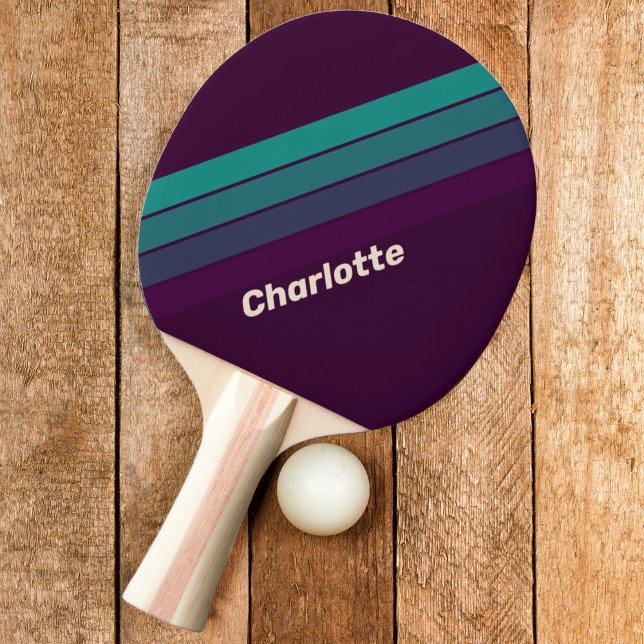 Pala De Ping Pong Retro Charlotte Arcoiris con nombre (Subido por el creador)