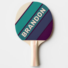 Pala De Ping Pong Retro Charlotte Rainbow Bold with Name
