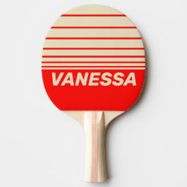 Pala De Ping Pong Retro Cherry Three Horizon Striping with Name