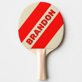 Pala De Ping Pong Retro Cherry Tres Bandas Negrita con Nombre