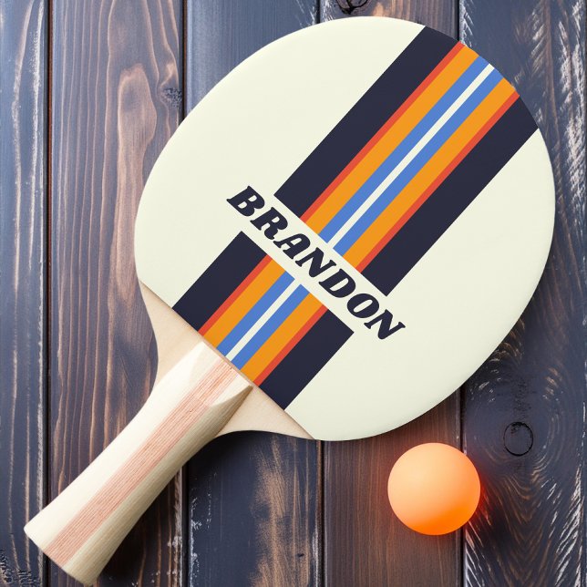 Pala De Ping Pong Retro Cinco bandas de concentración con nombre (Subido por el creador)