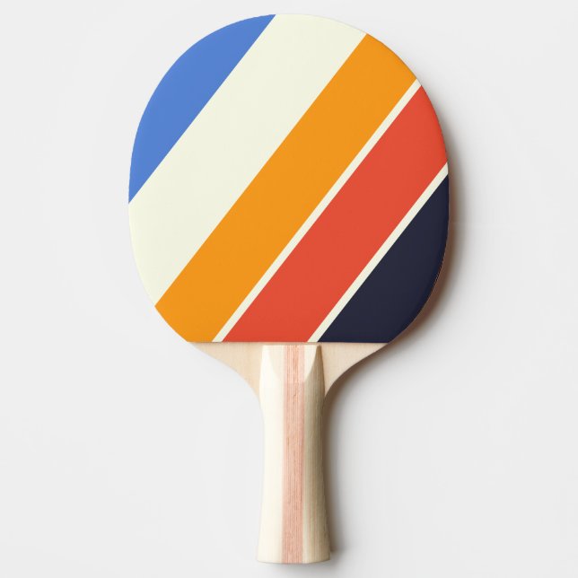 Pala De Ping Pong Retro cinco negrita rajado (Anverso)